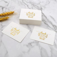 Cartes en papier d'art personnalisées de haute qualité, cartes-cadeaux de remerciement recyclées pour affaires, impression de logo, papier carton de qualité supérieure