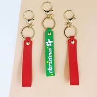 Porte-clés et dragonne de poignet tendance, motif lettres colorées, série Noël, pendentif de sac, petit cadeau, accessoires