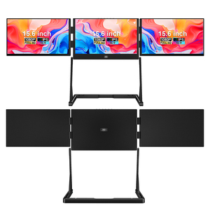 Moniteur portable USB en aluminium 15,6 pouces 1080P IPS LCD triple écran pour interface, idéal pour les voyages – Nouveauté - Product Image 1