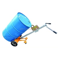Petit camion portatif de tambour de chariot à main de vente chaude avec de grands chariots en caoutchouc de baril de carburant de Tyrer