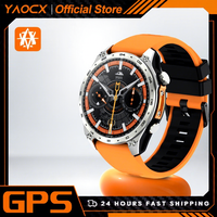 Montre connectée HD300 PRO AMOLED avec boîtier en alliage d'aluminium, bracelet en silicone, GPS intégré, cartes hors ligne, musique locale, écran de 1,43 pouce, 30 m