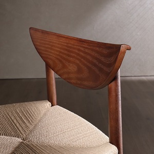 Taburete de Bar, Silla Alta, Asiento de Madera de Nogal Claro, Cojín Tejido, Muebles para Sala de Estar - Product Image 3