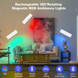 Lámparas de Pared LED Decorativas Modernas con RGB Ambiental, Recargables, con Soporte Interior, para Decoración del Hogar - Product Image 2