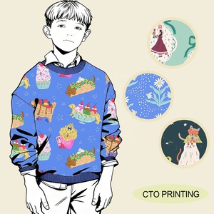 Enfants vêtements de haute qualité enfant en bas âge 95% coton éponge bébé sweat à col rond OEM impression personnalisée bébé sweat à col rond garçons - Product Image 1