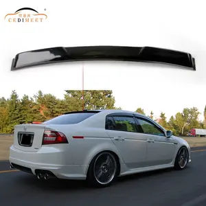 High Black Rear Roof Trunk Wing Lip Acrylic Roof Spoiler Car Exterior Rear Roof Spoiler For Acura TL 2004-2008