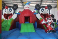QIQU - Parque de Atracciones Inflable Gigante de Alta Resistencia, Pared de Escalada de PVC Sijia Multizona, Capacidad para 20 Personas, 2000 kg, para Exteriores