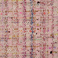 Tissu de tweed de laine tissé de haute qualité tissu de tweed teint en fil fantaisie métallique coloré