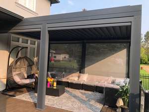 Pergola fixe en aluminium magique, imperméable, écologique, pavillon extérieur, structure durable <span class=keywords><strong>pour</strong></span> jardin, patio, balcon - Product Image 4