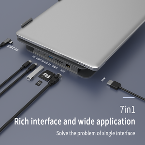 Linh hoạt có thể điều chỉnh bàn hàng đầu hỗ trợ đứng Ergonomic sablent đa cổng <span class=keywords><strong>Adapter</strong></span> <span class=keywords><strong>USB</strong></span> chuyển đổi 9 trong 1 <span class=keywords><strong>USB</strong></span> Loại C <span class=keywords><strong>Adapter</strong></span> sạc - Product Image 3