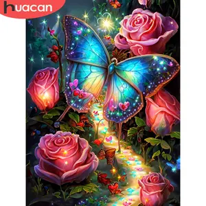 Huacan Diamond Painting Mandala Full Square/Round Mosaic Flower Beads  Embroidery Hobby And Needlework Decoration For Home