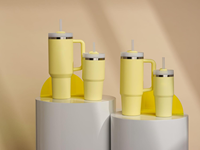 Reekoos 2024 Nouveau avec couvercle anti-fuite 40oz Tasse de voyage 304 SS Gobelet sous vide isolé à double paroi avec revêtement en poudre Logo de couleur personnalisé