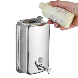 Stainless Steel 304 Hotel Bathroom Hand Soap Bottle Wall Mounted Soap Dispenser