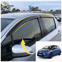 Visera de Ventana de PMMA Inyectado para TOYOTA YARIS VITZ HB XP130 2011-2019, Protector de Ventilación, Protector contra la Intemperie, Cortavientos, Protector de Lluvia