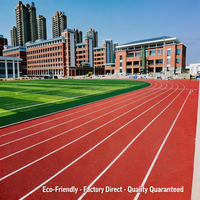 Piste synthétique poreuse pour complexe sportif, homologuée IAAF avec marquage professionnel pour le campus des Philippines