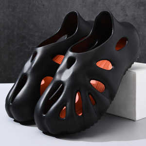 Sandalias de Verano para Hombre, Suela Suave Antideslizante, Cómodas para la Playa, Tallas 40-45, Color Sólido, Tacón Bajo, Diseño de una Pieza Moldeada - Product Image 4