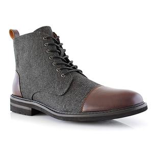 Sepatu Boots Pria Model Cowboy Biker Chelsea Western dengan Detail Splicing dan Tali Harness - Product Image 1