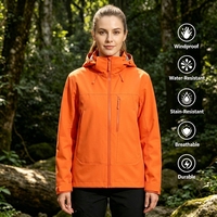 Veste coupe-vent légère pour femme, entièrement zippée, imperméable, avec capuche, pour entraînement hivernal, vente en gros