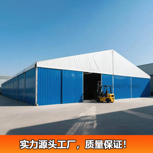 Industrial Warehouse Tent Large Space <b>PVC</b> Roof Rectangular Outdoor Storage Tent With Glass Door And <b>Rolling</b> Gate - Product Image 2