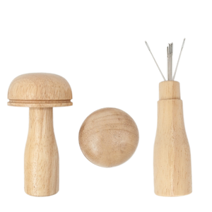 Ensemble de réparation de champignons à repriser Aiguilles à tapisserie à pointe courbée en aluminium émoussé simples pour la réparation et la couture à domicile - Product Image 1