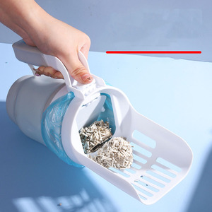 Herramienta de limpieza de mascotas 2 en 1, recogedor de basura, filtro de mascotas, recogedor de arena de inodoro de limpieza portátil, soporte para bolsa de basura, recogedor de caca de perro - Product Image 3