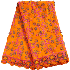 Tissu <span class=keywords><strong>de</strong></span> Dentelle Nigérian en Coton Brodé Dubai avec Cristaux, Tissu Africain 3D en Dentelle Voile <span class=keywords><strong>Suisse</strong></span> pour Robe Élégante 3677 - Product Image 1