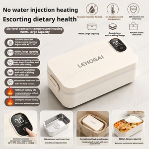 Nouvelle boîte à lunch électrique portable rechargeable par USB, <span class=keywords><strong>chauffe</strong></span>-<span class=keywords><strong>plat</strong></span> programmable en acier inoxydable, cuiseur à riz, réchauffeur <span class=keywords><strong>de</strong></span> nourriture isolé - Product Image 6