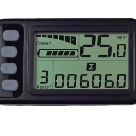 EMC CE /ROHS/ Ip65 approval 24v,36v,48v electric bicycle lcd display c300s with water-proofed connector