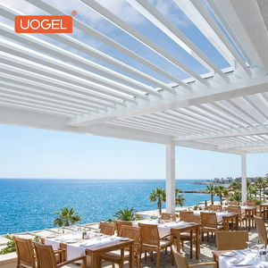 Pergola motorisée en aluminium anti-vent avec éclairage RGB et ombrage réglable pour restaurants en bord <span class=keywords><strong>de</strong></span> mer UOGEL A13 - Product Image 2