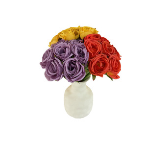 Usine de fleurs artisanales Meiyu, bouquet de roses artificielles, fleurs en soie, fabrication artisanale, décoration de mariage et de maison - Product Image 5