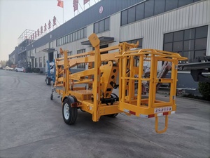 <span class=keywords><strong>TUHE</strong></span> 50ft 16m Boom LIft Aérienne Seau Électrique Homme Ascenseur Remorquage Derrière Remorque Monté Articulé Cherry Picker pour l'Usage Bâtiment - Product Image 6