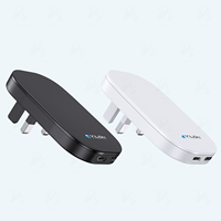 Cargadores y Adaptadores de Viaje Ultrafinos y Rápidos, Cargador de Pared Plegable de 35W con Doble Puerto Tipo C, Enchufe UK, Cargadores PD GaN para Teléfono Móvil