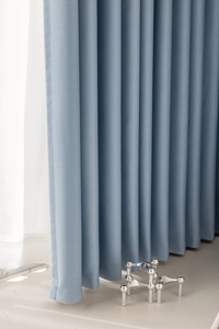 Tela de cortinas de poliéster de lujo de Color azul opaco alto de estilo moderno para sala de estar, ventanas de dormitorio de Hotel - Product Image 4
