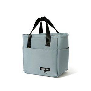 Sac à déjeuner isotherme de très grande capacité, pour pique-nique, camping, conservation des aliments, poche à glace, couleur unie, bleu marine, rose - Product Image 5