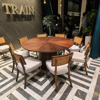 Sièges de banquettes de restaurant de qualité professionnelle |   Ensemble table et banc de bistrot rétro en rotin avec projet de conception CAO personnalisé