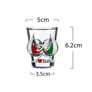 Logo personnalisé imprimé en gros Grèce Grenade Italie Panama souvenirs touristiques bikini verre à liqueur pour le <span class=keywords><strong>vin</strong></span> - Product Image 4