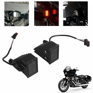 ไฟเลี้ยวหน้าแบบ LED ที่ได้มาตรฐาน DOT สำหรับรถฮาร์เลย์ ซอฟท์เทล โลว์ไรเดอร์ เอสที ปี <span class=keywords><strong>2022</strong></span>-2025 ตัวเรือนโลหะ เลนส์รมดำ - Product Image 1