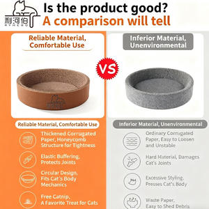Alas Cakaran Kucing Mainan Penggaruk Kertas Kucing Kardus Bergelombang Penggaruk Kucing Bentuk Ikan Kertas Kardus - Product Image 4
