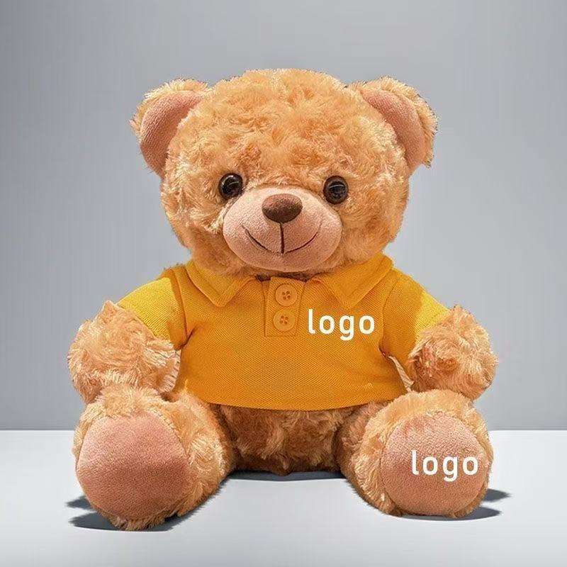 polo jaune-ours marron