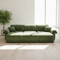 Modernes Minimalistisches Oktopus-Elektrosofa mit Teleskopfunktion und Schwammfüllung, Samt-Schlafsofa, Italienisches Creme-Sofa-Set für Hotel und Villa