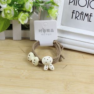 Élastiques à cheveux motif lapin de dessin animé couleur thé au lait, haute élasticité, lot de 2, pour usage quotidien - Product Image 2