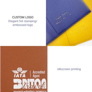 Porta Pasaportes Personalizado de Cuero PU, Funda de Viaje, Cartera para Boletos, Organizador de Documentos con Ranura para Tarjetas y Efectivo - Product Image 3