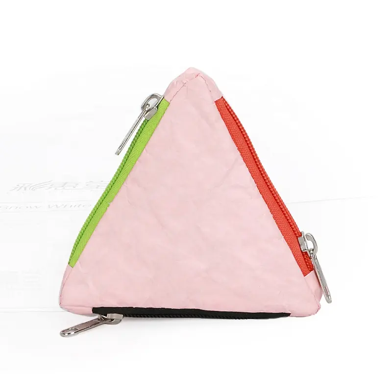 New Japanese and Korean style DuPont paper coin wallet Personality creative Triangle change purse