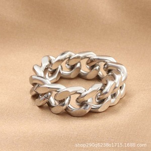 Men's <b>Titanium</b> Steel <b>Chain</b> Ring Silver Color Daily Wear Jewelry Fashion Body <b>Chain</b> - Product Image 3