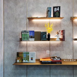 Kệ Nhôm Viền Góc Đen <span class=keywords><strong>20</strong></span>/24 Tầng 18/3/5 Inch, Đồ Trang Trí Tường Nổi Sâu, Có Gờ Treo Bất Đối Xứng - Product Image 4