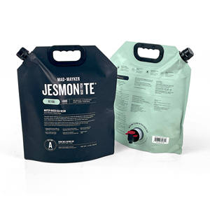 Custom Printed For Matte Plastic Spout <b>Pouches</b> Plastic Bag <b>Water</b> Takeaway Container Gallon Beverage <b>Pouch</b> With Nozzle - Product Image 1