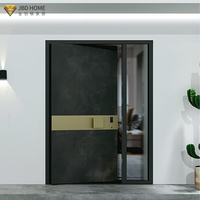 Porte d'entrée extérieure moderne en acier robuste sur mesure pour projets de villas - Vente en gros usine