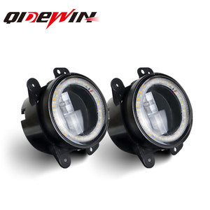 ไฟตัดหมอก Qidewin ขนาด 4 นิ้ว สำหรับรถ Wrangler ไฟ LED สีขาวเหลือง พร้อมไฟ Angel Eye ใช้ได้กับรถยนต์ทั่วไป - Product Image 1