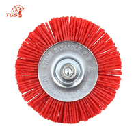 Brosse abrasive hexagonale en acier TGS avec poils en nylon DuPont, tête de polissage et de meulage, outil de polissage