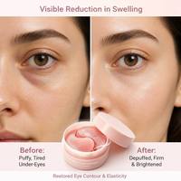 Patchs Hydrogel pour le Contour des Yeux PDRN Masque Oculaire Rétinol OEM ODM Marque Privée 60 Pièces Anti-Poches Cernes Anti-Âge Collagène