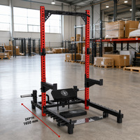 Machine à Squat et Hip Thrust Commerciale Multifonction à Charge de Plaques pour Entraînement des Fessiers et des Jambes, Équipement de Fitness Robuste pour Salle de Sport